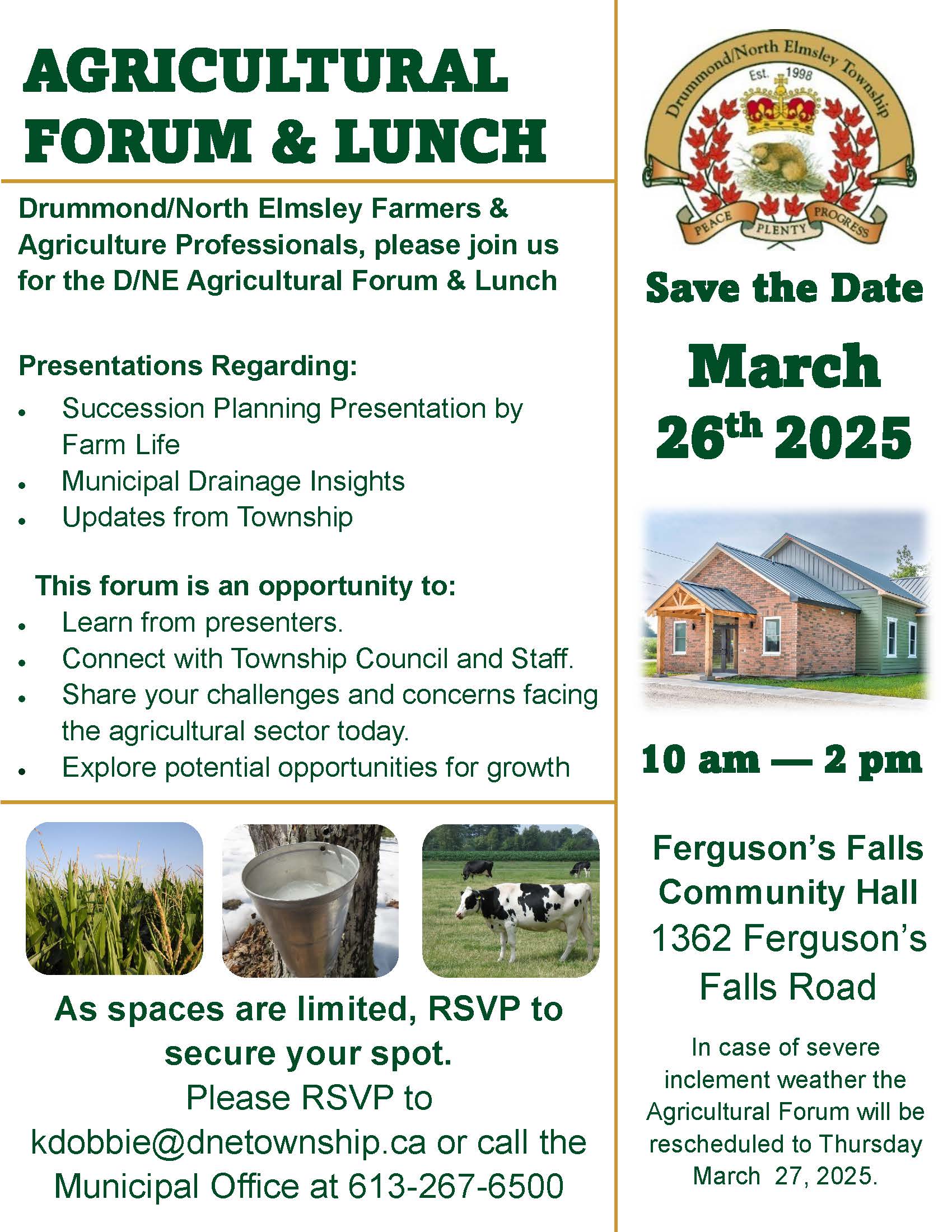 2025 Agricultural Forum Letter Sized Poster