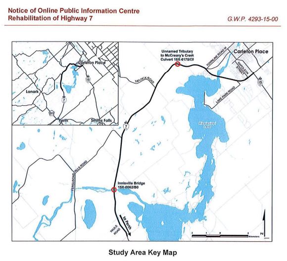 Notice of Online Public Information Centre Hwy 7