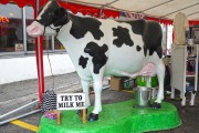 Interactive cow milking station 